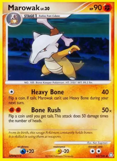 Marowak 63/146 Legends Awakened Pokemon card
