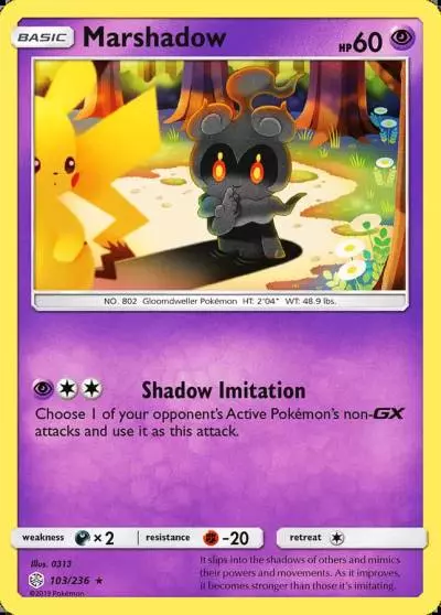 Marshadow 103/236 Cosmic Eclipse Pokemon card
