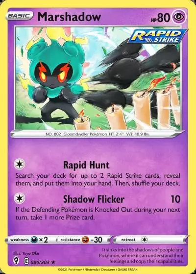 Marshadow 80/203 Evolving Skies Pokemon card