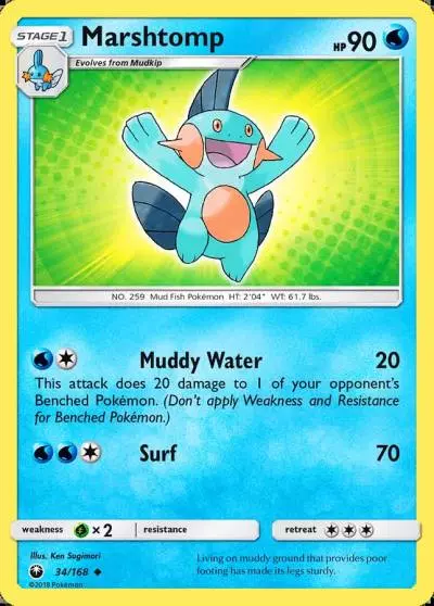Marshtomp 34/168 Celestial Storm Pokemon card