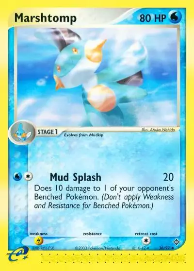 Marshtomp 36/97 Dragon Pokemon card
