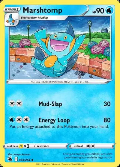 Marshtomp 63/264 Fusion Strike Pokemon card