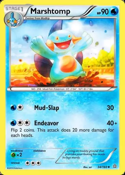 Marshtomp 34/160 Primal Clash Pokemon card