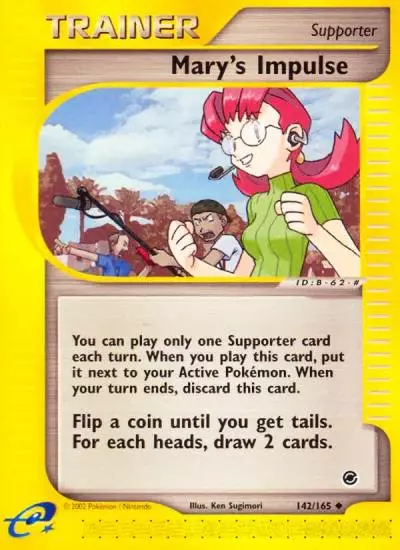 Mary's Impulse 142/165 Expedition Base Set Pokemon card