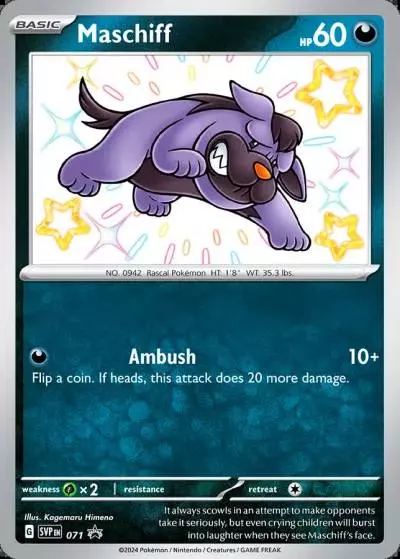Maschiff 71/165 Scarlet & Violet Black Star Promos Pokemon card