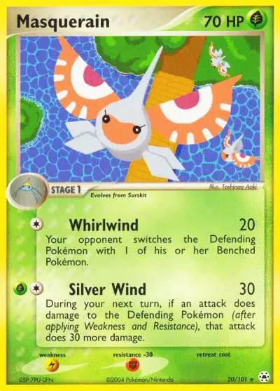 Masquerain 20/101 Hidden Legends Pokemon card