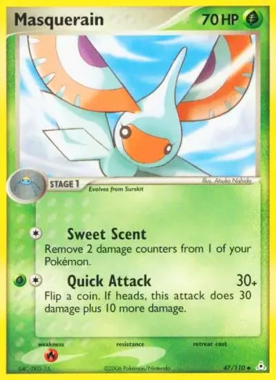 Masquerain 47/110 Holon Phantoms Pokemon card