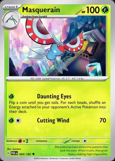 Masquerain 2/182 Paradox Rift Pokemon card