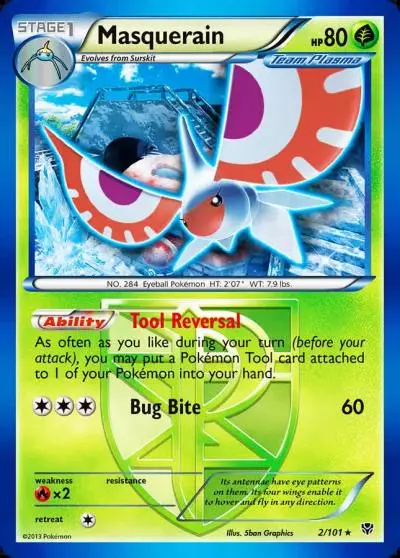 Masquerain 2/101 Plasma Blast Pokemon card