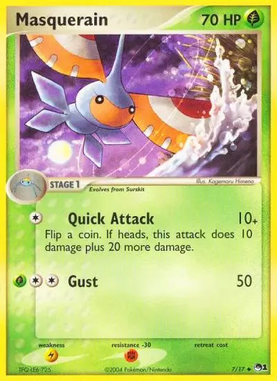 Masquerain 7/17 POP Series 1 Pokemon card