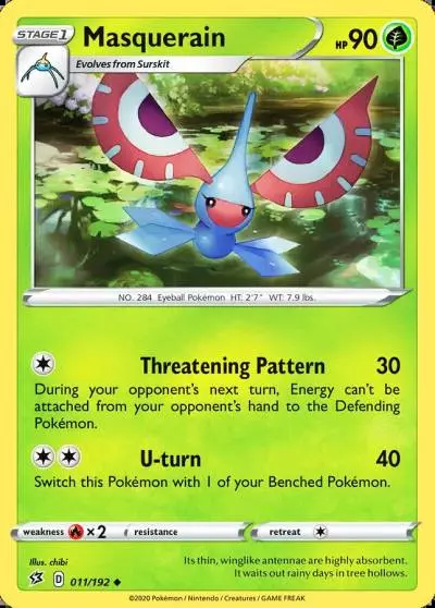 Masquerain 11/192 Rebel Clash Pokemon card
