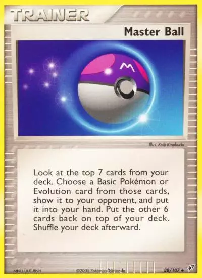 Master Ball 88/107 Deoxys Pokemon card