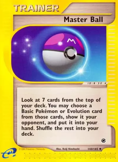 Master Ball 143/165 Expedition Base Set Pokemon card