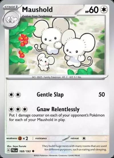Maushold 168/193 Paldea Evolved Pokemon card