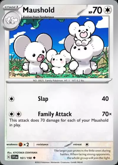 Maushold 161/198 Scarlet & Violet Pokemon card