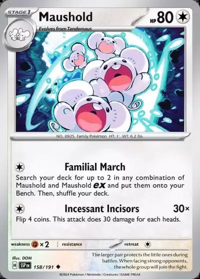 Maushold 158/191 Surging Sparks Pokemon card