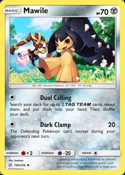 Mawile 140/236 Cosmic Eclipse Pokemon card