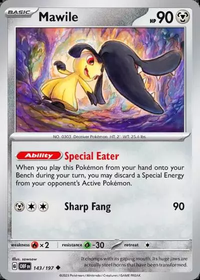 Mawile 143/197 Obsidian Flames Pokemon card