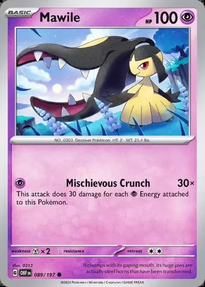 Mawile 89/197 Obsidian Flames Pokemon card