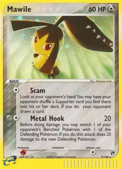 Mawile 9/100 Sandstorm Pokemon card