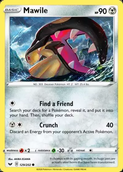 Mawile 129/202 Sword & Shield Pokemon card