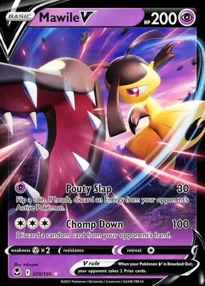 Mawile V 70/195 Silver Tempest Pokemon card
