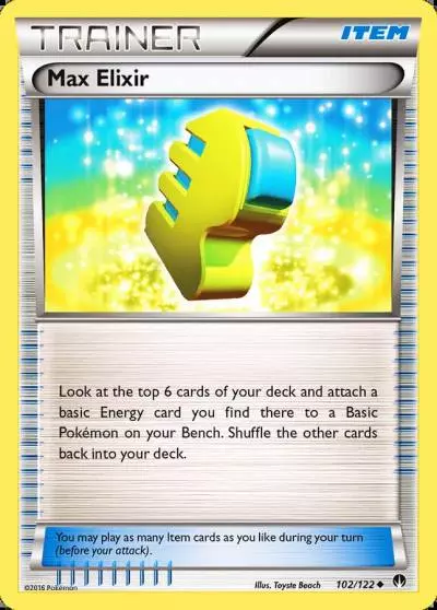 Max Elixir 102/122 BREAKpoint Pokemon card
