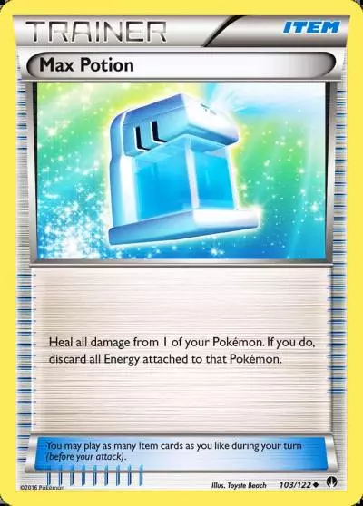 Max Potion 103/122 BREAKpoint Pokemon card