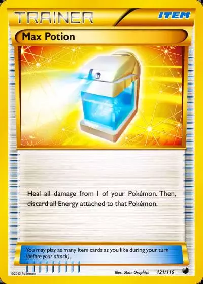 Max Potion 121/116 Plasma Freeze Pokemon card