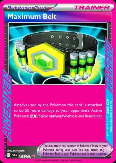 Maximum Belt 117/131 Prismatic Evolutions Pokemon card