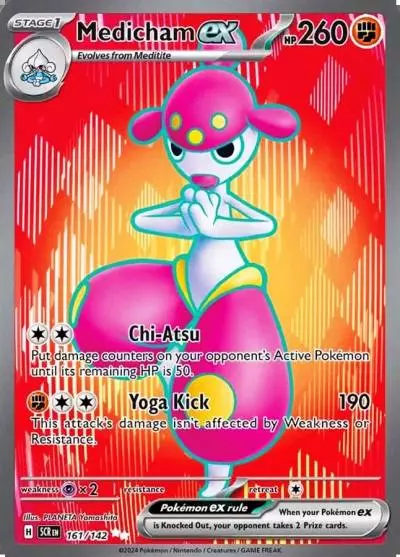 Medicham ex 161/142 Stellar Crown Pokemon card
