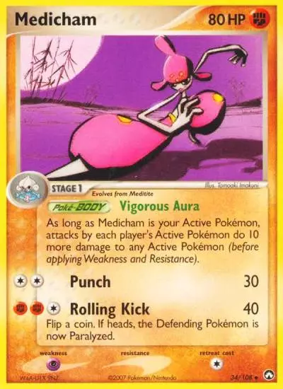 Medicham 34/108 Power Keepers Pokemon card
