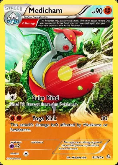 Medicham 81/160 Primal Clash Pokemon card