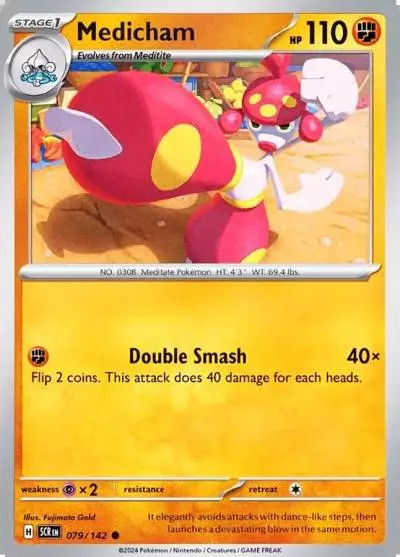 Medicham 79/142 Stellar Crown Pokemon card