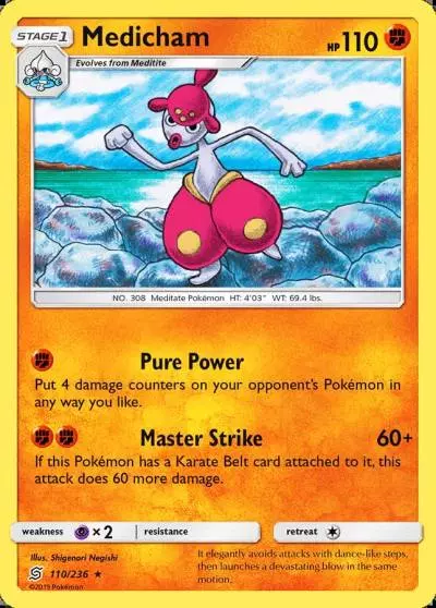 Medicham 110/236 Unified Minds Pokemon card