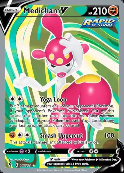 Medicham V 185/203 Evolving Skies Pokemon card