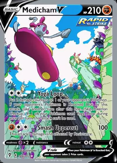 Medicham V 186/203 Evolving Skies Pokemon card