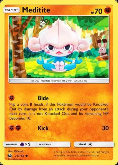 Meditite 76/168 Celestial Storm Pokemon card
