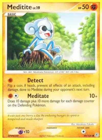 Meditite 89/130 Diamond & Pearl Pokemon card