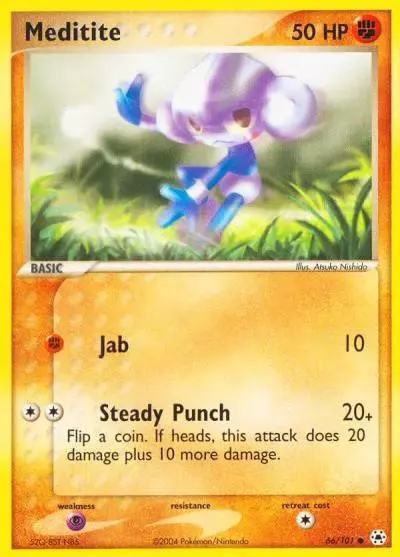 Meditite 66/101 Hidden Legends Pokemon card