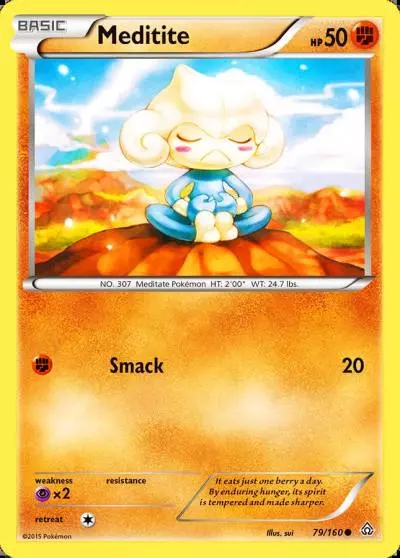 Meditite 79/160 Primal Clash Pokemon card