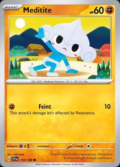 Meditite 110/198 Scarlet & Violet Pokemon card