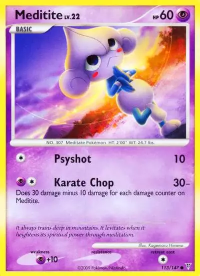 Meditite 113/147 Supreme Victors Pokemon card