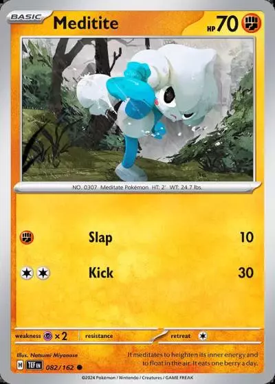 Meditite 82/162 Temporal Forces Pokemon card