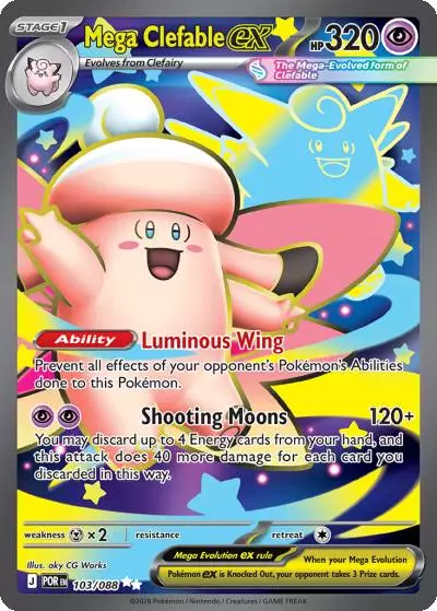 Mega Clefable ex 103/88 Perfect Order Pokemon card