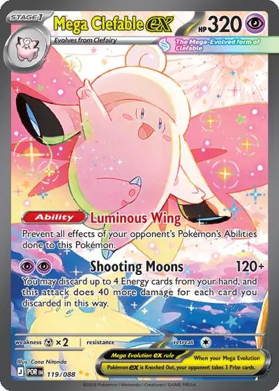 Mega Clefable ex 119/88 Perfect Order Pokemon card