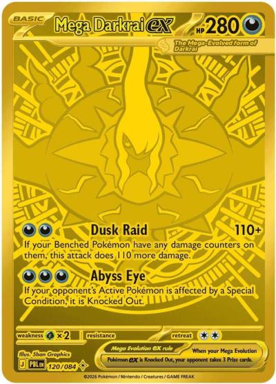 Mega Darkrai ex 120/84 Pitch Black Pokemon card