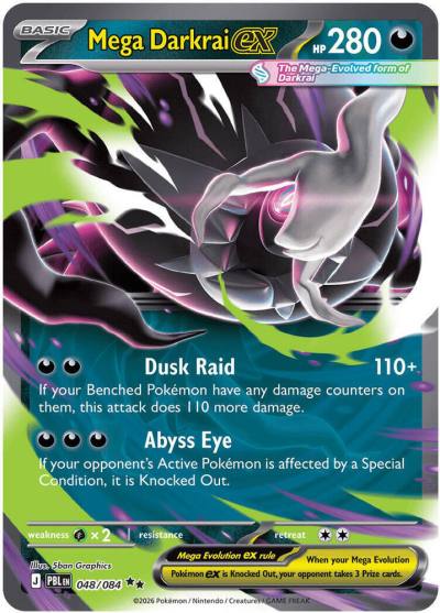Mega Darkrai ex 48/84 Pitch Black Pokemon card