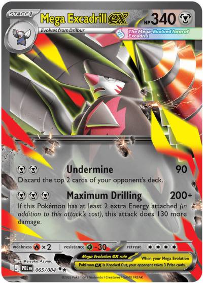 Mega Excadrill ex 65/84 Pitch Black Pokemon card