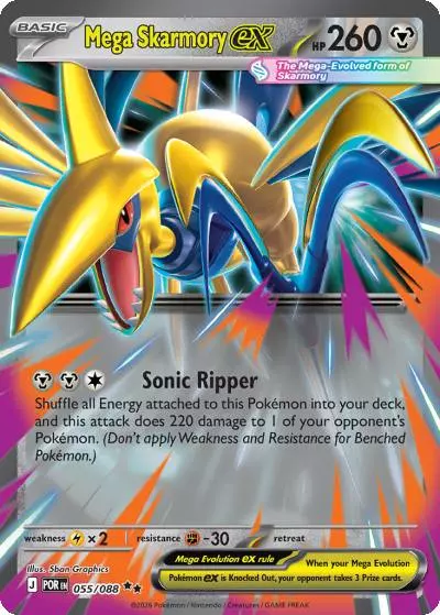 Mega Skarmory ex 55/88 Perfect Order Pokemon card